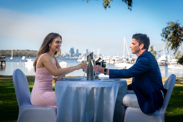 couple sharing wine